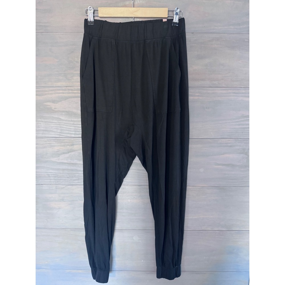 Lunya Soft Draped Jogger Black Relaxed Drop Crotch Lounge Pants Small‎ - Picture 4 of 6